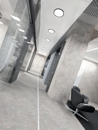 corridor of modern office buildingの写真素材