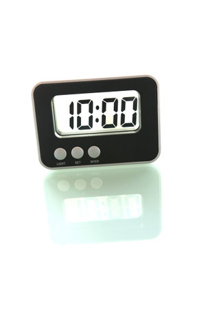 Isolated digital clock on white background