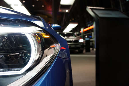 LED laser headlightの写真素材