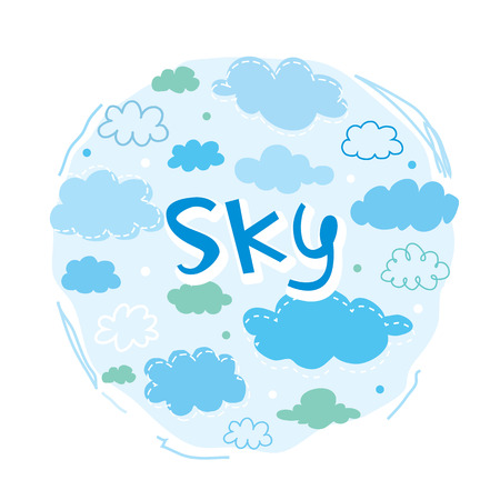 Sky and Cloud Collection Vectorのイラスト素材