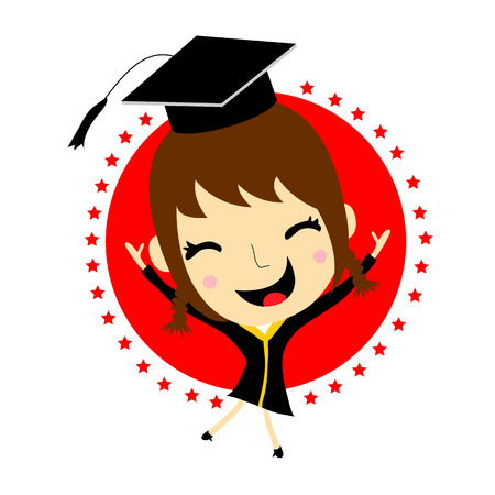 Cartoon Graduation Vectorのイラスト素材