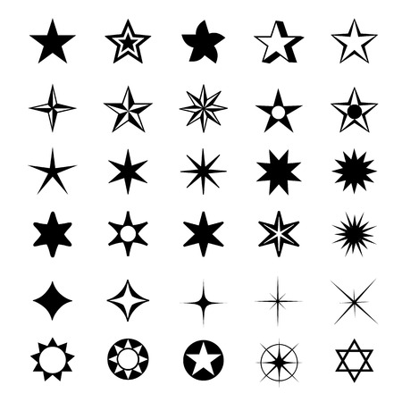 Star Shapes Symbol Icon Vector Illustrationのイラスト素材