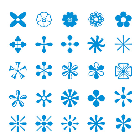 Cute set icon Flower isolated design Vectorのイラスト素材