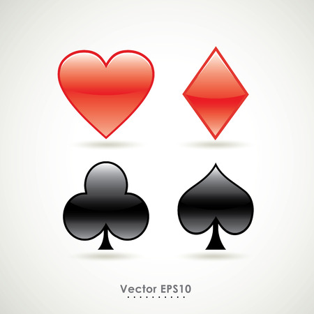 vector symbols of playing poker card signのイラスト素材