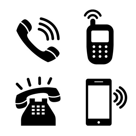 Icon phone simple telephone communication vector illustrationのイラスト素材