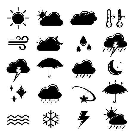 Set of weather icon element.のイラスト素材