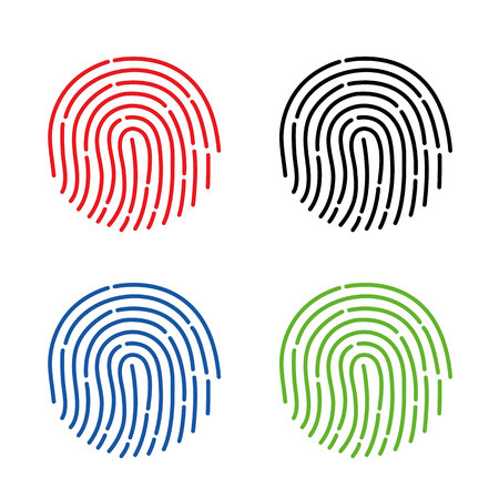 ID app icon. Fingerprint vector illustrationのイラスト素材