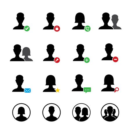 User Account icon set for website or application. Vector illustrationのイラスト素材