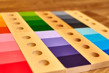 Montessori wood color gamutの写真素材