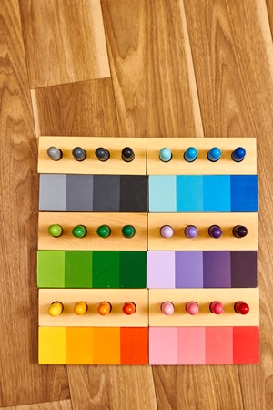 Montessori wood color gamutの写真素材