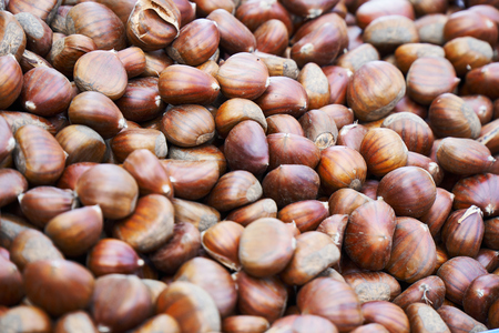 pile of chestnutsの写真素材
