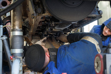 Repair of a diesel generator converted to gas.