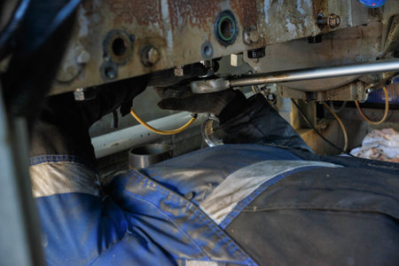 Repair of a diesel generator converted to gas.