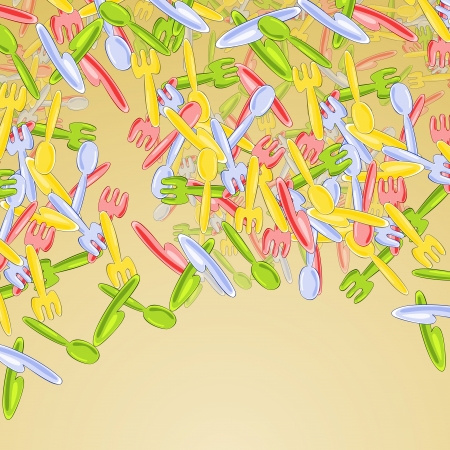 knife, fork and spoonのイラスト素材