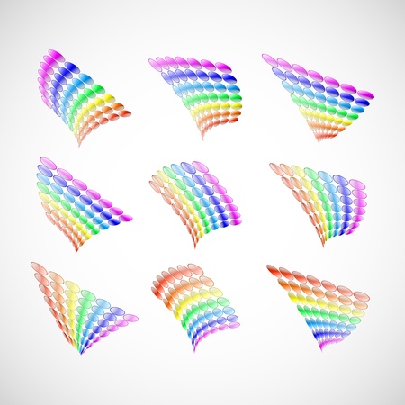 Set of colorful abstract backgroundsのイラスト素材
