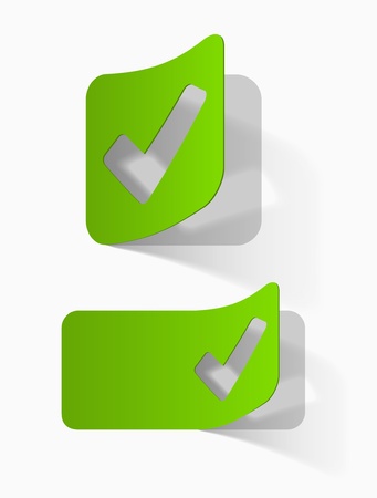 Green Tag Sticker Label Shadowのイラスト素材