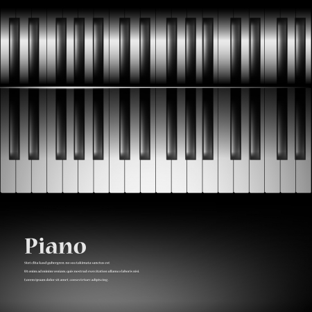 Piano keys on black backgroundのイラスト素材