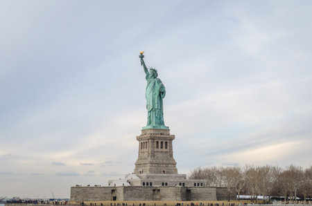Statue of Liberty. Lady Liberty Enlightening the World. Colossal Neoclassical Sculpture on Liberty...