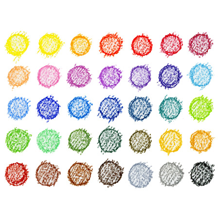 Colorful vector pallete on white background (hand drawn with watercolor pencils)のイラスト素材