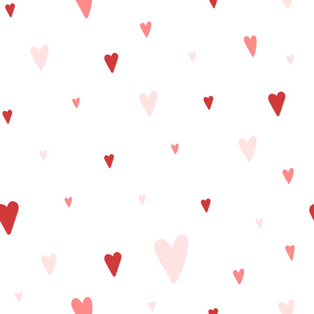 Vector seamless pattern with hearts different shades ofのイラスト素材