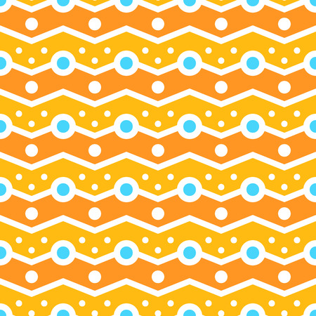 Vector seamless abstract pattern with chevron ornament and circles. good for children's and bithday's parties, scrapbooking and stationery stuff.のイラスト素材