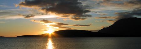 Sunset in Scotlandの写真素材