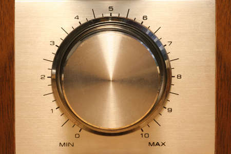 control knob for volume / anything, with scale showing increasing levels from zero to ten with min and max settingsの写真素材