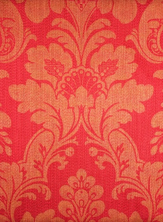red textile wallpaper. floral pattern background.の写真素材