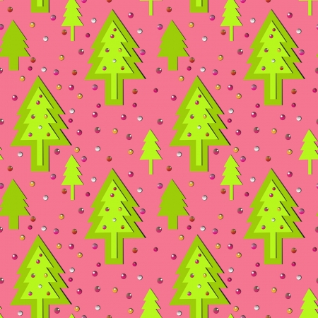 seamless pink new year ornamentのイラスト素材