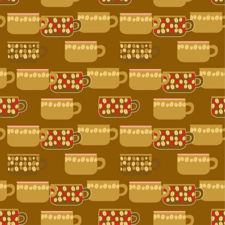 seamless ornament with colorful coffee のイラスト素材