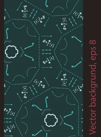 seamless ornament with formulasのイラスト素材