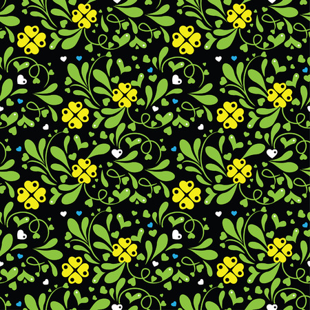 decorative seamless floral patternのイラスト素材