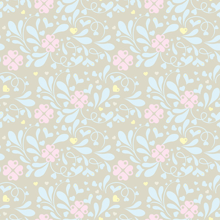 decorative seamless pattern in pastel colorsのイラスト素材