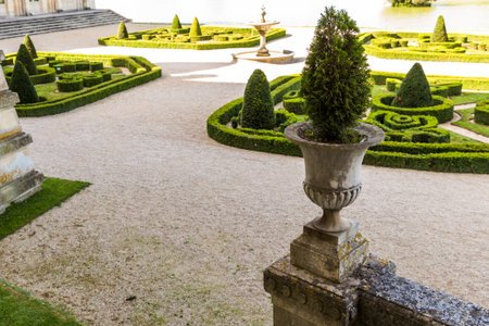 the Versailles Palace gardenの写真素材