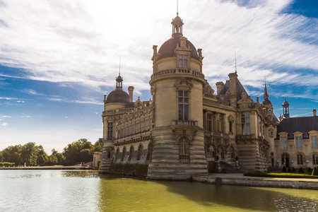 France, the castle of Chateau de Chambord in Normandieの写真素材