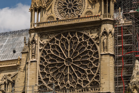 Notre Dame de Paris Cathedral, Paris, France. UNESCO World Heritage Siteの写真素材