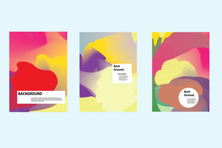 Abstract of colorful poster setの写真素材