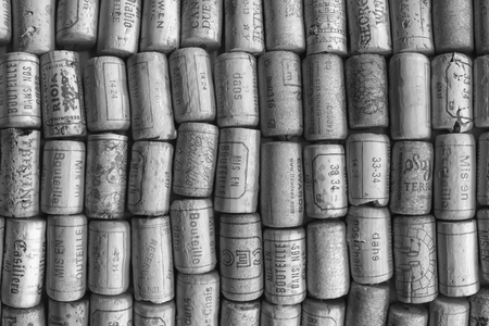 Texture of a variety of wine corks as background.の写真素材