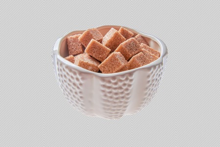 Bowl with sugar isolated from the backgroundの写真素材