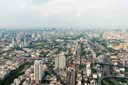 View of Bangkok with a bird's-eye viewの写真素材