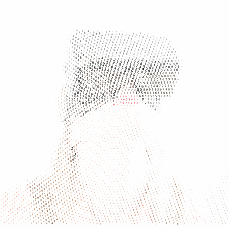 Young girl in a virtual reality headset. For modern design projects.のイラスト素材