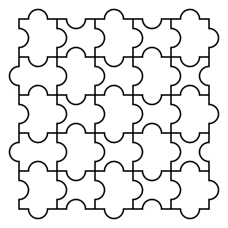 Puzzle isolated from the background. Vector illustration consists of four parts.のイラスト素材
