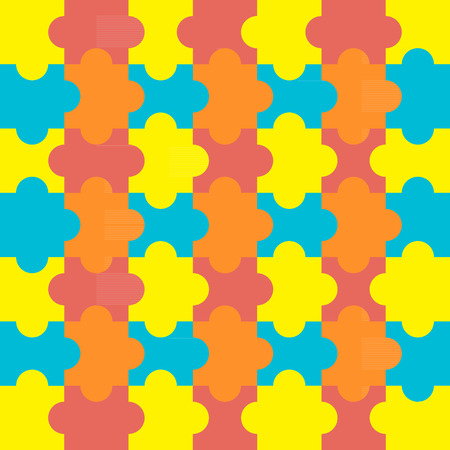 Colorful background of the pieces of puzzles. Vector illustration.のイラスト素材