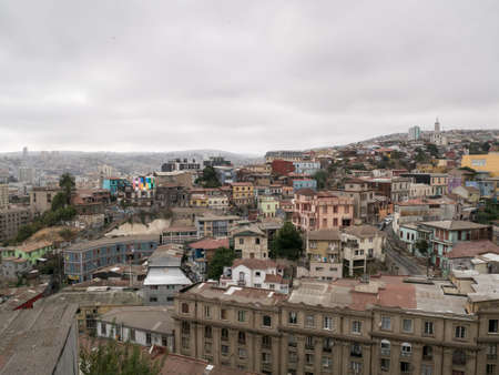 A nice walking tour around Valparaiso, Chileの写真素材