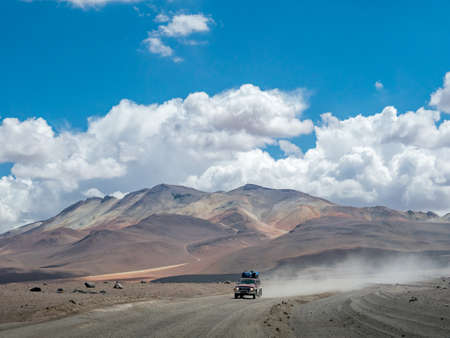 Road trip in the Andes, from San Pedro de Atacam to Uyuniの写真素材