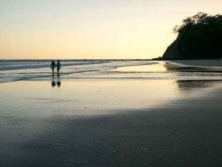 Romantic couple at Beach, Samara, Costa Ricaの写真素材