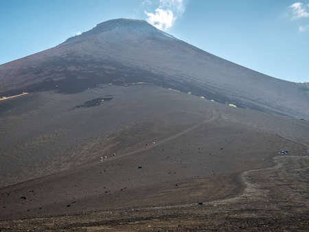 Volcan Momotobo in the near of Leon, Nicaraguaの写真素材