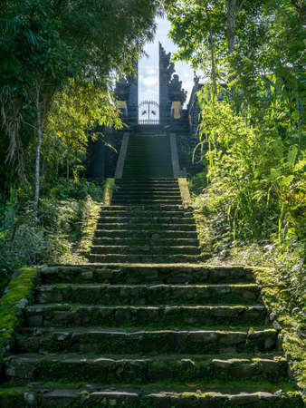 Steps to Pura Penatarang Agung Lempuyang Temple in Bali, Indonesiaの写真素材
