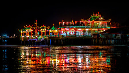 Penang Hean Boo Thean Kuan Yin Buddhist Temple, Malaysiaの写真素材