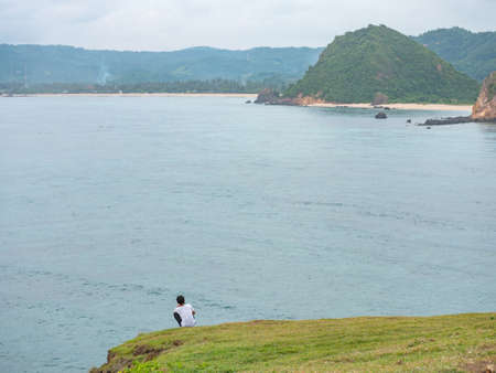 Putri Nyale Beach in Lombok, Indonesiaの写真素材